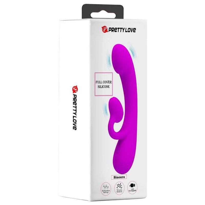 PRETTY LOVE - VIBRATEUR ET SUCCION CLITORISÉ EN SILICONE SINCÈRE VIOLET – Image 4