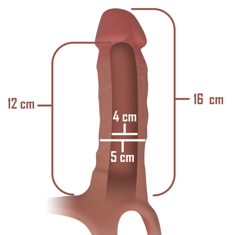 INTENSE - HOHLGESCHIRR MIT SILIKON-DILDO 16 X 3,5 CM – Bild 6