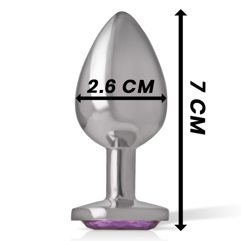 INTENSE - ALUMINUM METAL ANAL PLUG WITH VIOLET CRYSTAL SIZE S - Image 6