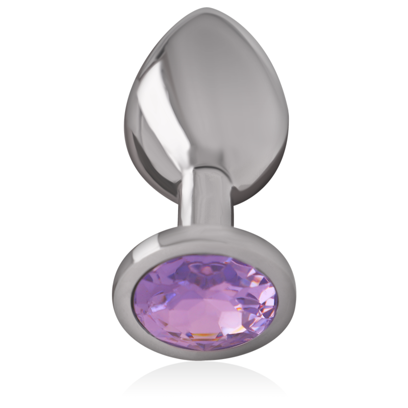 INTENSE - ALUMINUM METAL ANAL PLUG WITH VIOLET CRYSTAL SIZE M - Image 4