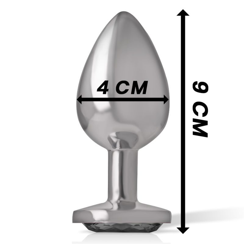 INTENSE - ANALPLUG AUS ALUMINIUMMETALL MIT SCHWARZEM GLAS, GRÖSSE L – Bild 6