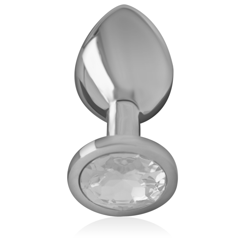 INTENSE - PLUG ANAL METAL ALUMINIO CON CRISTAL PLATA TALLA S - Imagen 3