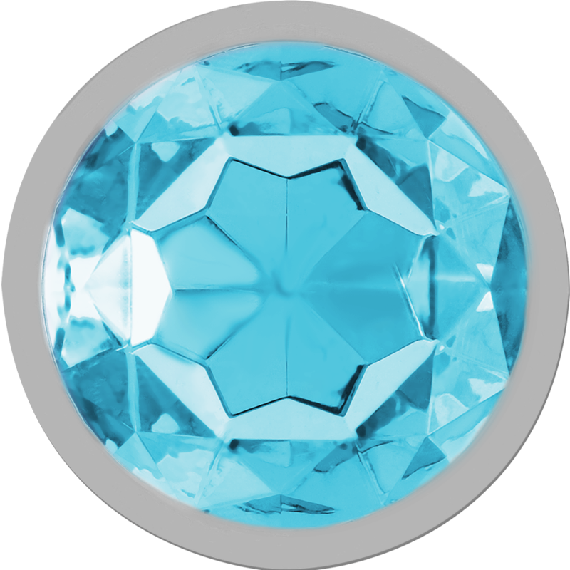 INTENSE - ALUMINUM METAL ANAL PLUG WITH BLUE CRYSTAL SIZE L - Image 2