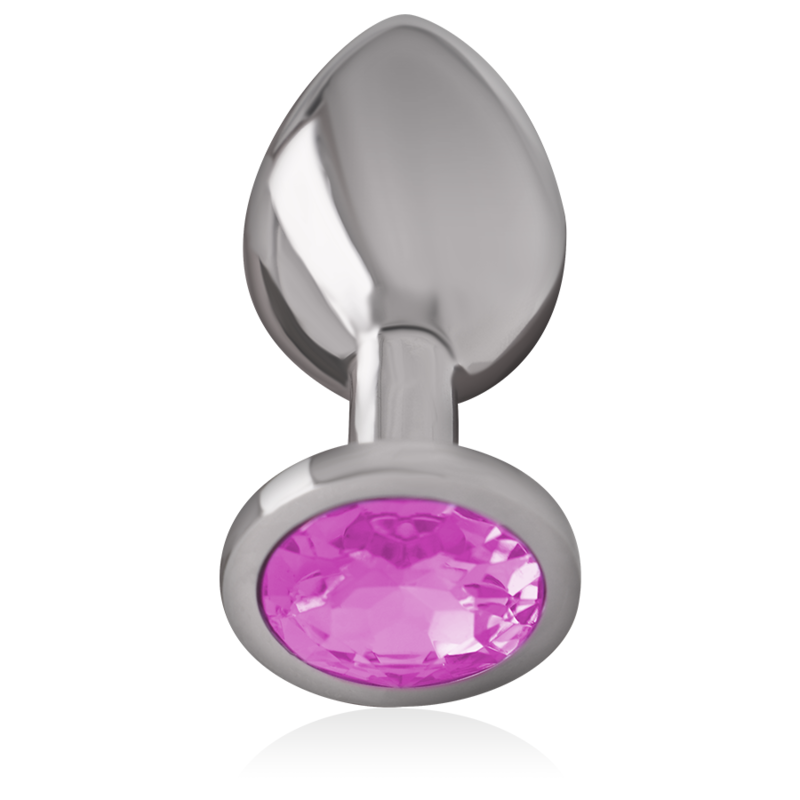 INTENSE - PLUG ANAL EN MÉTAL ALUMINIUM AVEC CRISTAL ROSE TAILLE M – Image 4