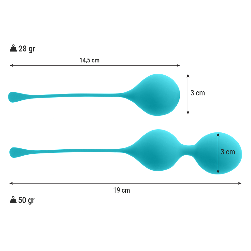 INTENSE - PACK BOLAS KEGEL KENDALL AZUL - Image 2