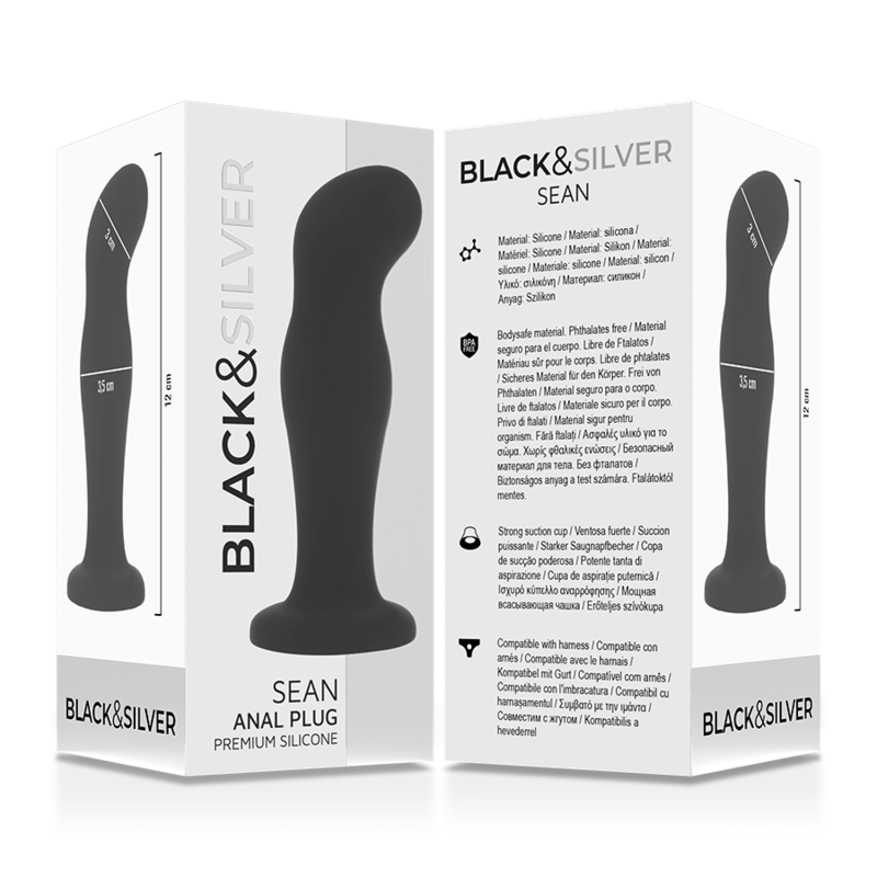 BLACK&SILVER - SEAN PLUG ANAL SILICONA PREMIUM NEGRO - Imagen 6