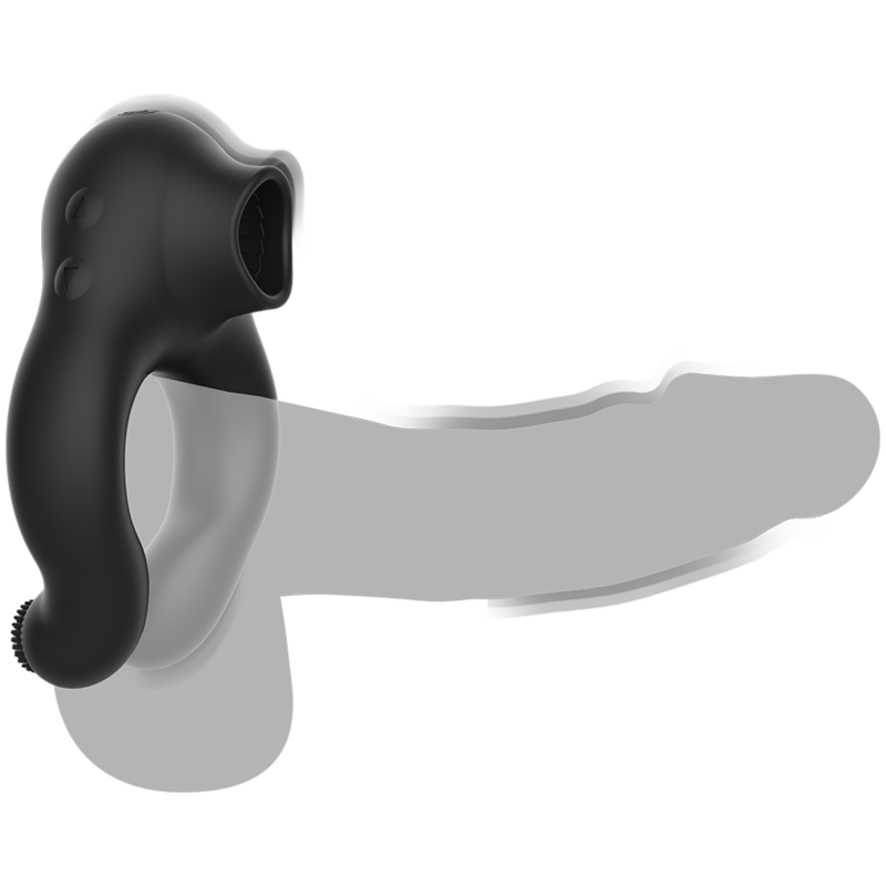 BLACK&SILVER - ANNEAU VIBRATEUR EN SILICONE 3 MOTEURS RECHARGEABLE NOIR – Image 4