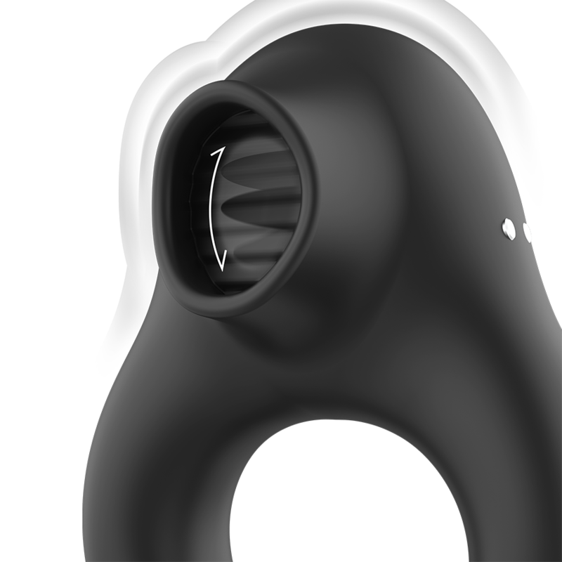 BLACK&SILVER - ANNEAU VIBRATEUR EN SILICONE 3 MOTEURS RECHARGEABLE NOIR – Image 6