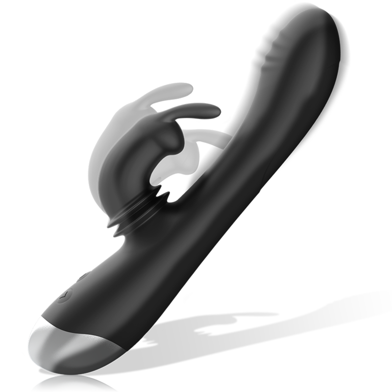 BLACK&SILVER - DJ. ADAM WIEDERAUFLADBARER SILIKON-KANINCHEN-STIMULATOR SCHWARZ – Bild 6