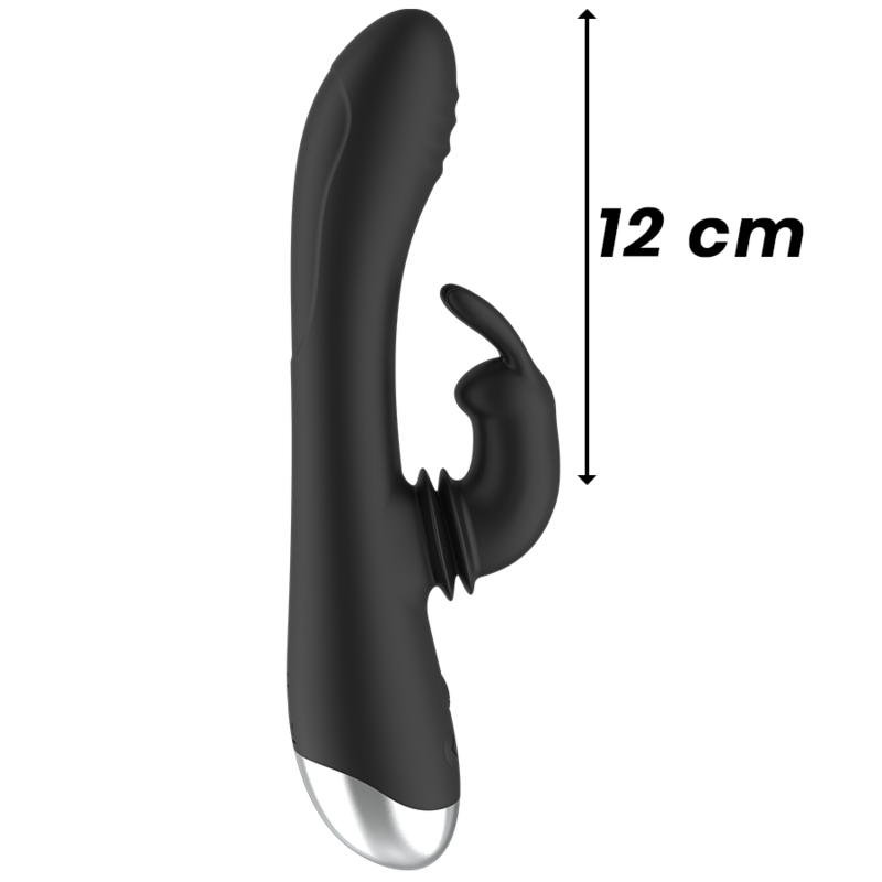 BLACK&SILVER - DJ. ADAM WIEDERAUFLADBARER SILIKON-KANINCHEN-STIMULATOR SCHWARZ – Bild 10