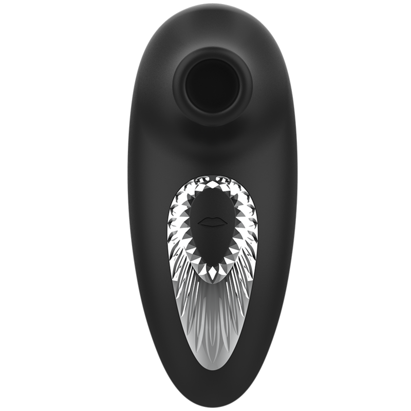 BLACK&SILVER - DRAKE DELUXE SUCKING VIBE WIEDERAUFLADBARES SILIKON SCHWARZ – Bild 5