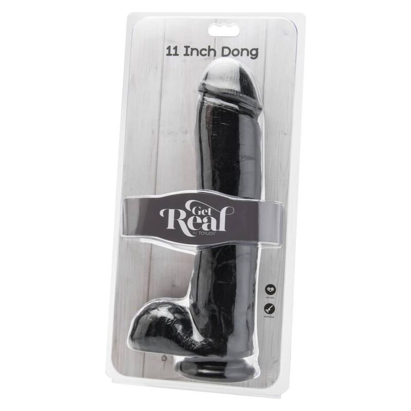 GET REAL - DILDO 28 CM MIT SCHWARZEN EIEREN – Bild 2