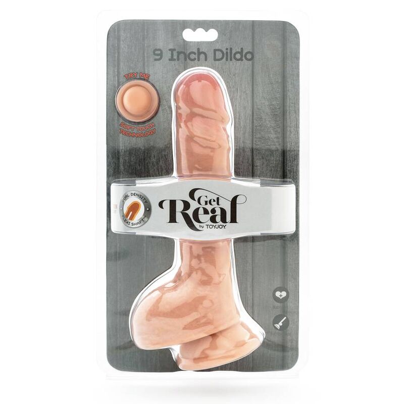 GET REAL - DUAL DENSITY DILDO 25,5 CM HOLEN HAUT – Bild 3