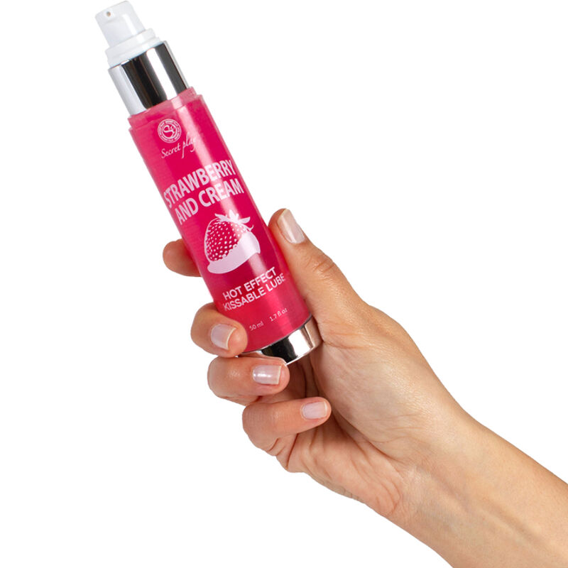 SECRETPLAY - LUBRIFICANTE 2-1 EFFETTO CALORE FRAGOLA E CREMA 50 ML - immagine 2