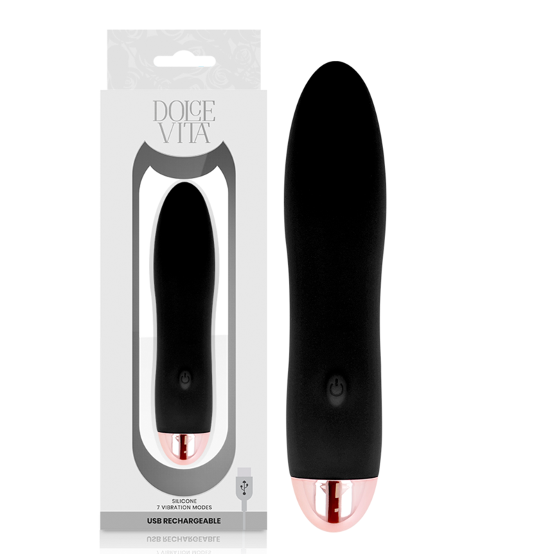 DOLCE VITA - VIBRADOR RECARGABLE FOUR NEGRO 7 VELOCIDADES - Imagen 4