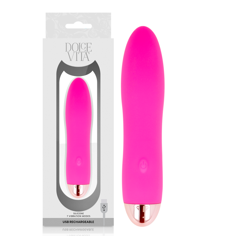 DOLCE VITA - VIBRATEUR RECHARGEABLE QUATRE ROSE 7 VITESSES – Image 3