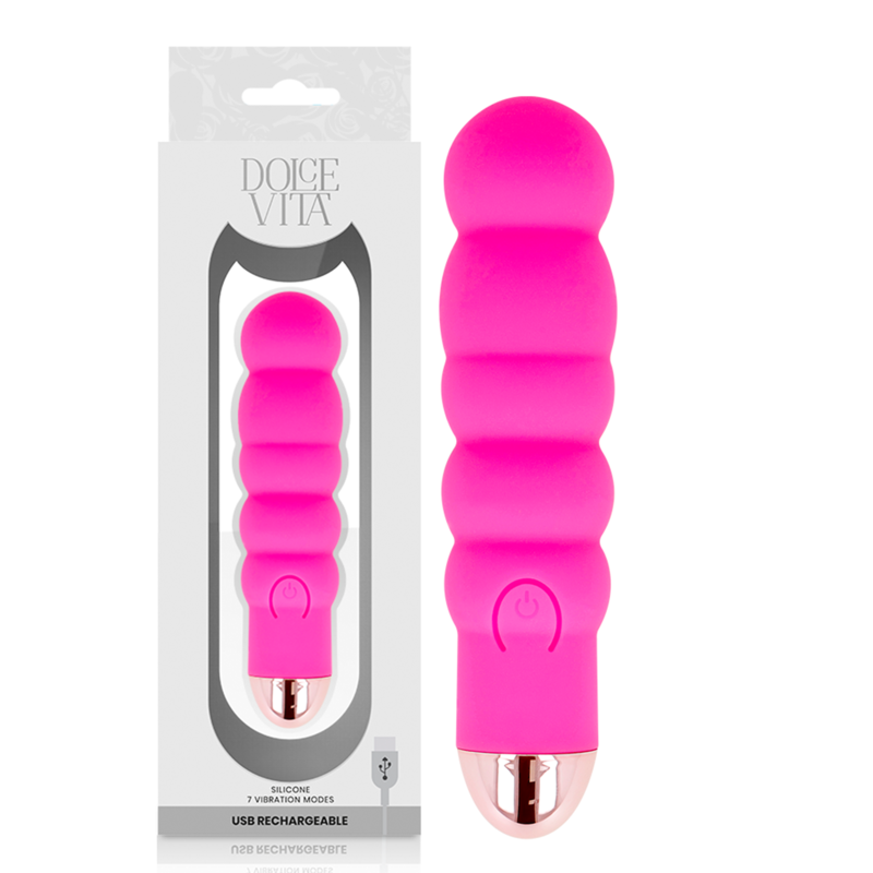 DOLCE VITA - VIBRATEUR RECHARGEABLE SIX ROSE 7 VITESSES – Image 3