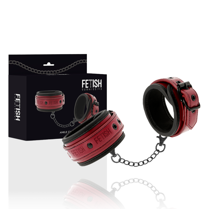 FETISH SUBMISSIVE DARK ROOM - ESPOSAS TOBILLOS CUERO VEGANO CON FORRO DE NEOPRENO - Imagen 4