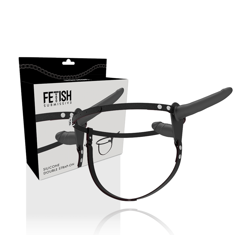 FETISH SUBMISSIVE HARNESS - DOUBLE PÉNÉTRATION NOIR – Image 5