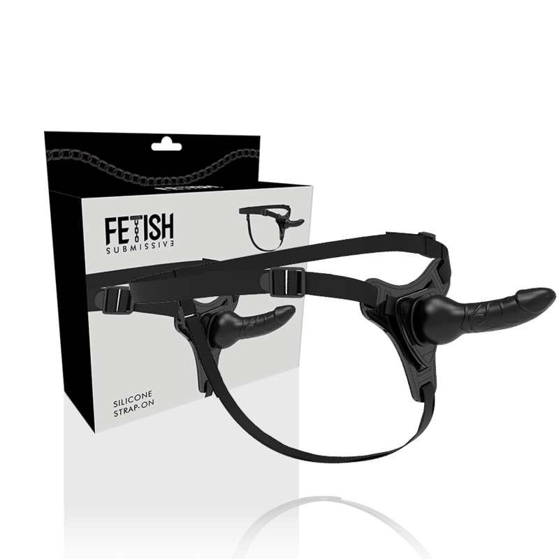 FETISH SUBMISSIVE HARNESS - SILICONA NEGRO REALISTIC 16 CM - Imagen 3