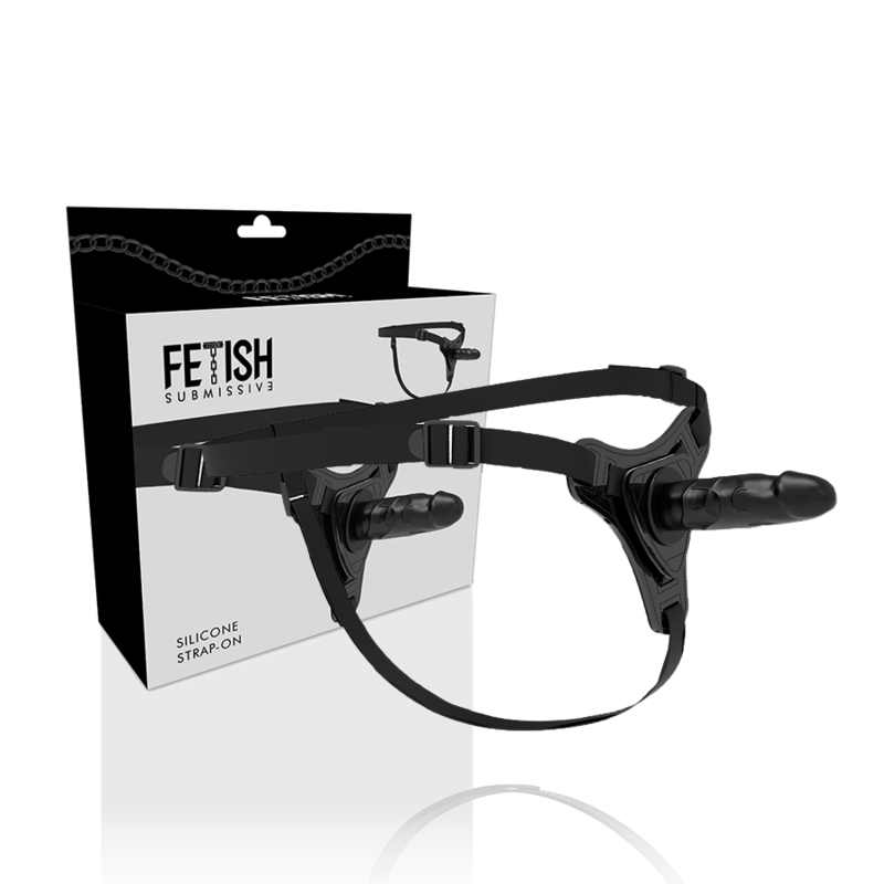 FETISH SUBMISSIVE HARNESS - SILICONE NOIR RÉALISTE 15 CM – Image 2
