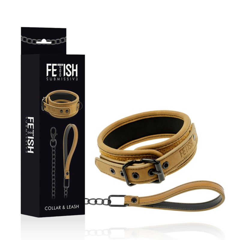 FETISH SUBMISSIVE ORIGIN - COLLANA A CATENA RIVESTITA IN NEOPRENE - immagine 6
