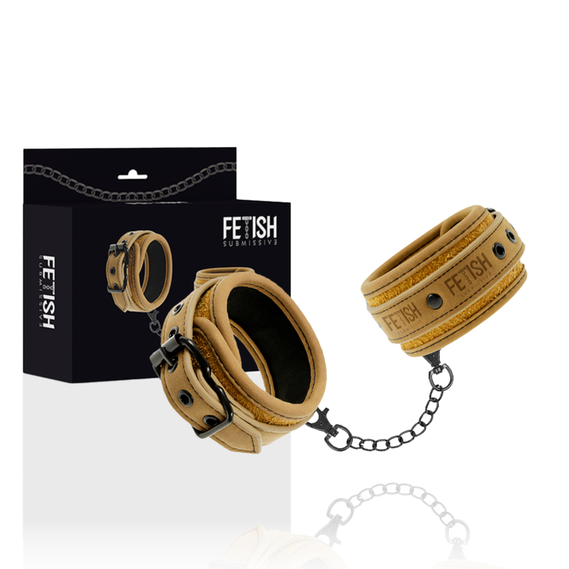FETISH SUBMISSIVE ORIGIN - MENOTTES EN CUIR VEGAN AVEC DOUBLURE EN NÉOPRÈNE – Image 5