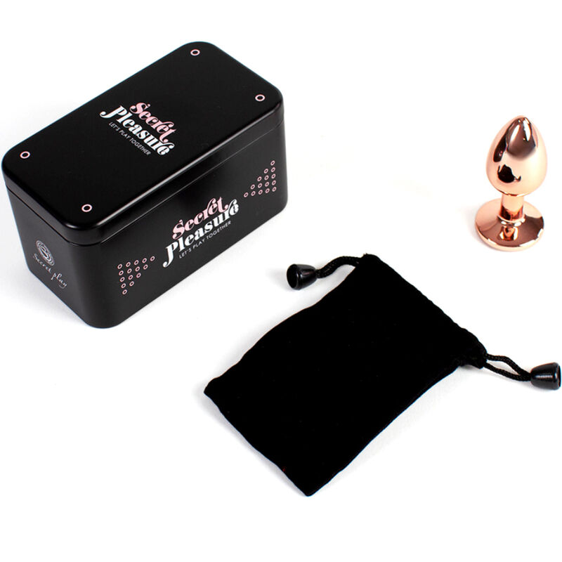 SECRETPLAY - TAPPO IN METALLO ORO ROSA TAGLIA PICCOLA 7 CM - immagine 4