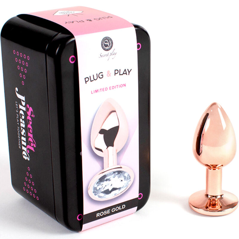 SECRETPLAY - TAPPO IN METALLO ORO ROSA TAGLIA PICCOLA 7 CM - immagine 2