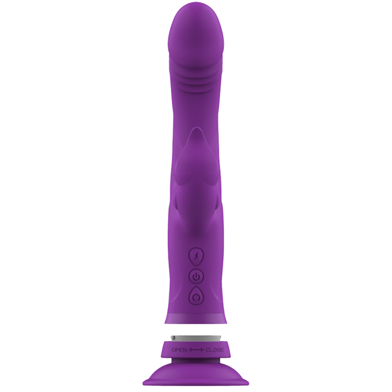 INTENSE - VIBRADOR DE SILICONE CASANOVA COELHO TRIPLO MOTOR ROXO - Image 3