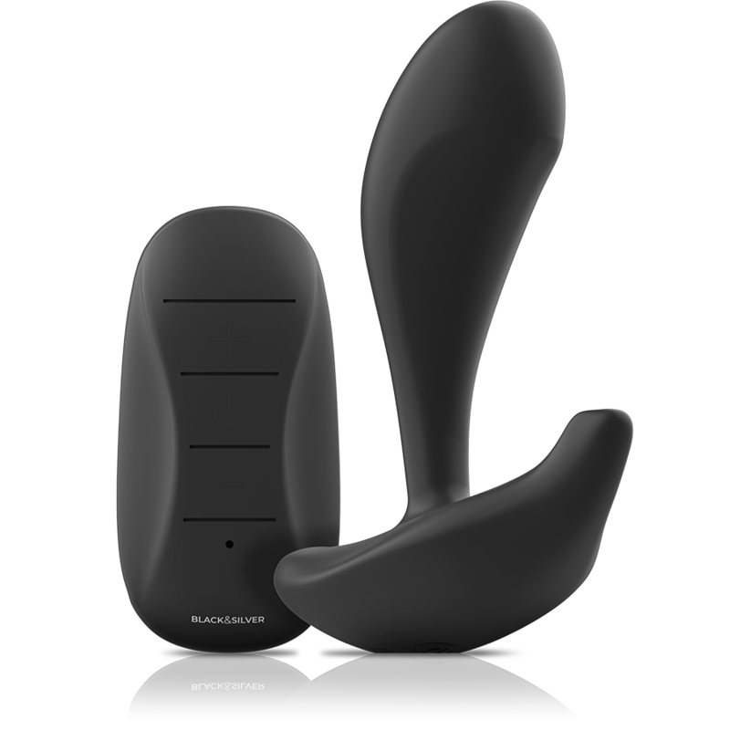 BLACK&SILVER - DWAYNE ANAL PLUG SILICONE REMOTE CONTROL - Image 5