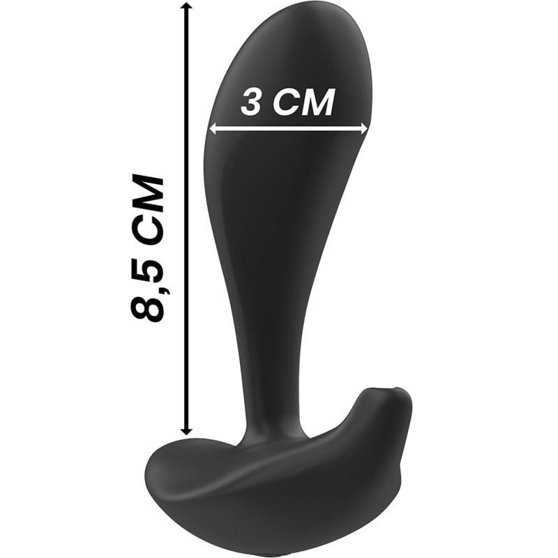 BLACK&SILVER - DWAYNE ANAL PLUG SILICONE REMOTE CONTROL - Image 2