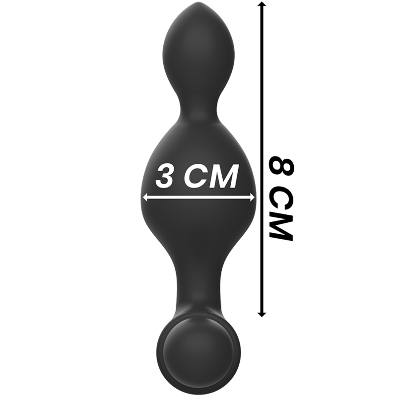 BLACK&SILVER - TUCKER SMALL SILICONE ANAL PLUG REMOTE CONTROL - Image 2
