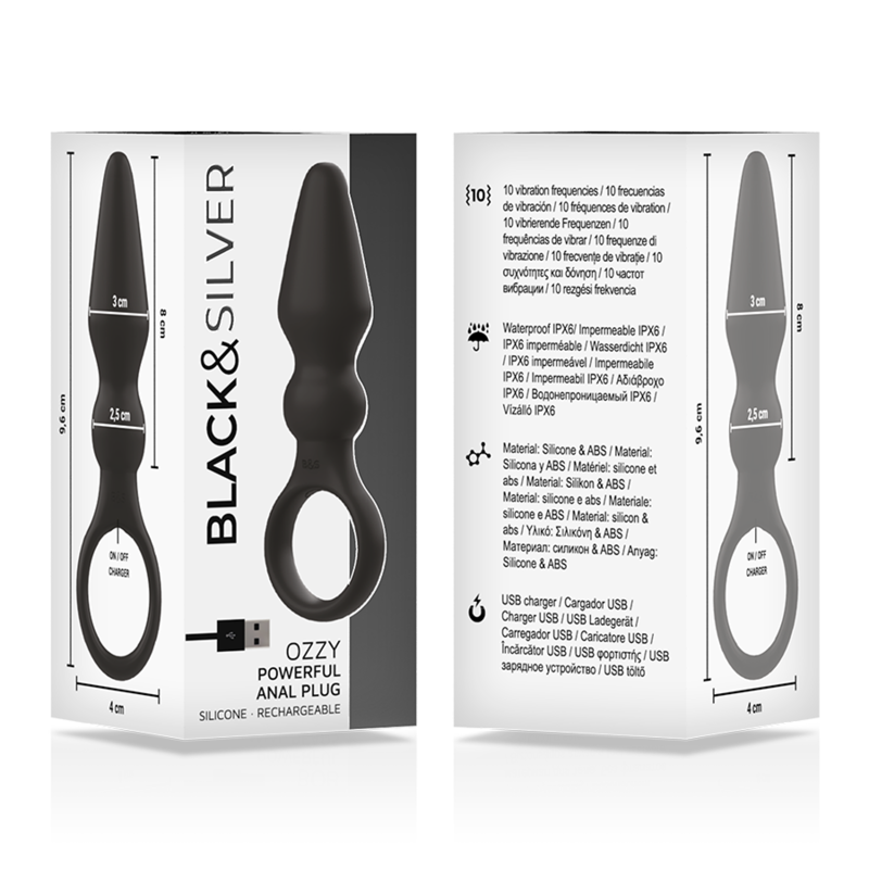 BLACK&SILVER - PLUGUE ANAL DE SILICONE PODEROSO OZZY - Image 2