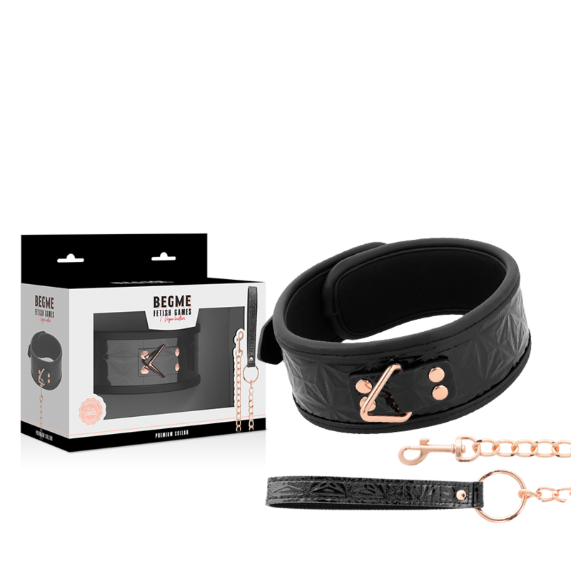 BEGME - BLACK EDITION PREMIUM VEGANER LEDERHALSBAND – Bild 2