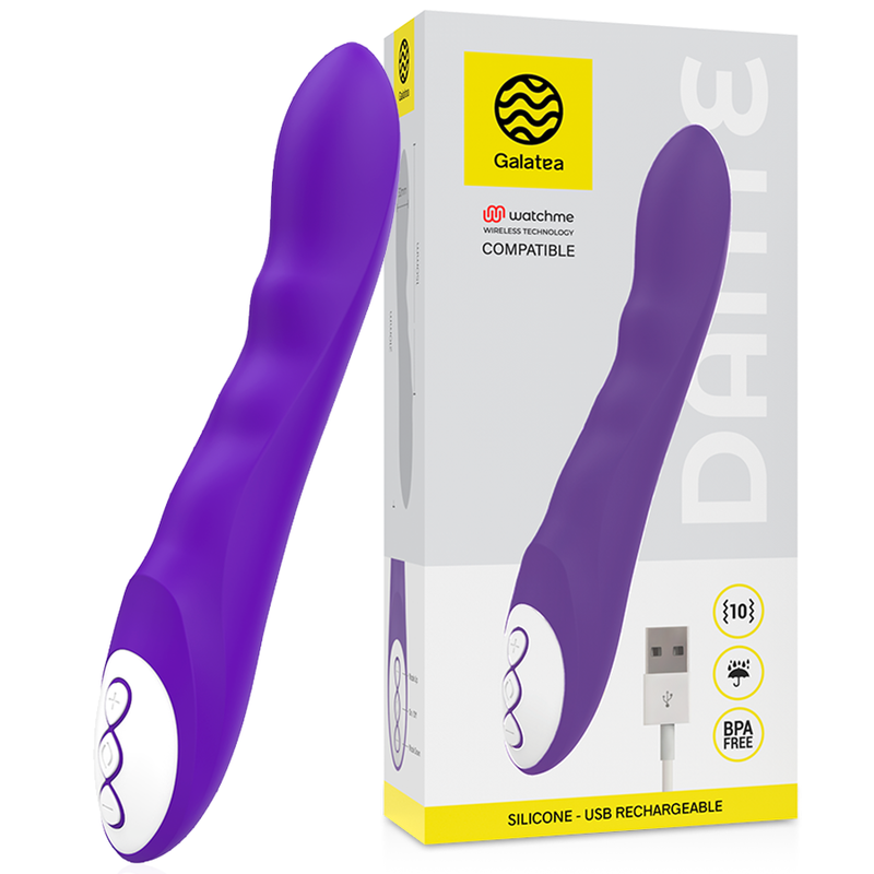 GALATEA - DANTE VIBRATORE VIOLA + TELECOMANDO WATCHME - immagine 2