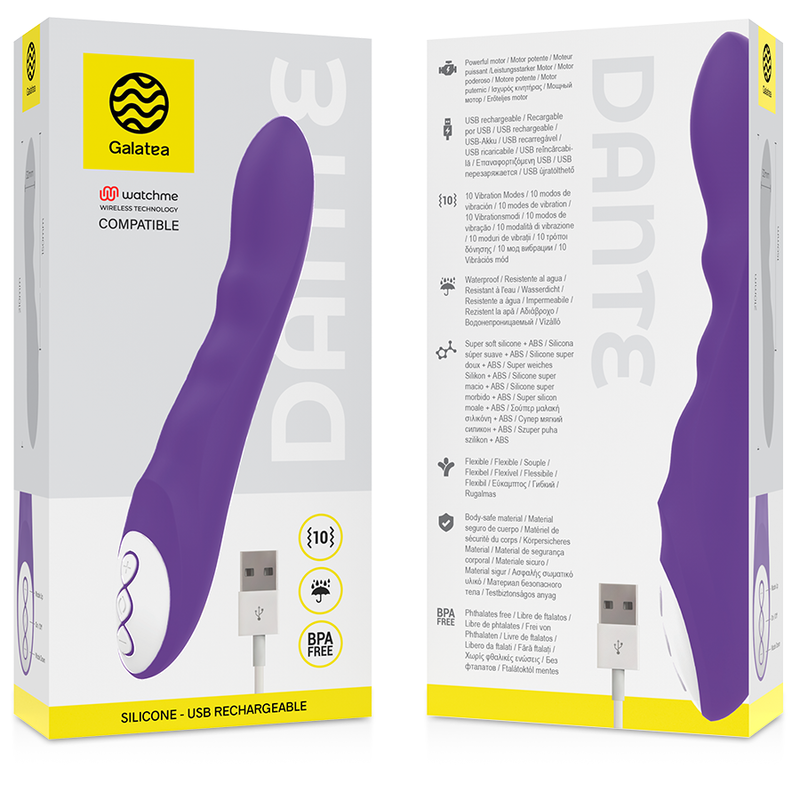 GALATEA - DANTE VIBRATORE VIOLA + TELECOMANDO WATCHME - immagine 3