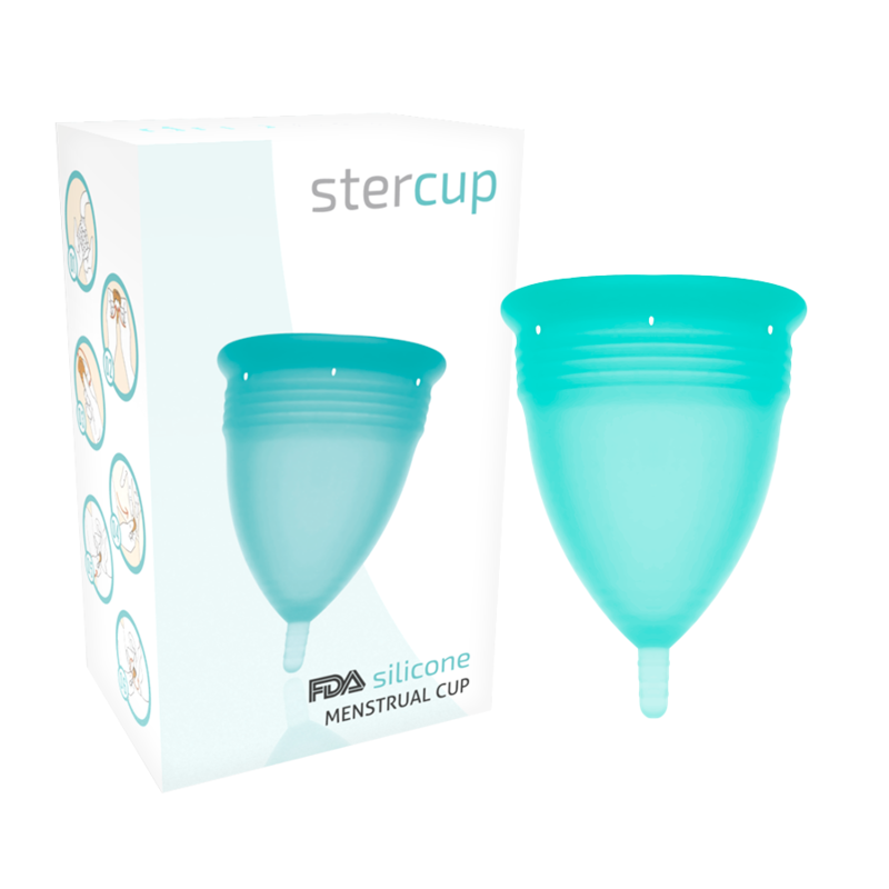 STERCUP - FDA SILIKON-MENSTRUALCUP AQUAMARIN - GRÖSSE L – Bild 5