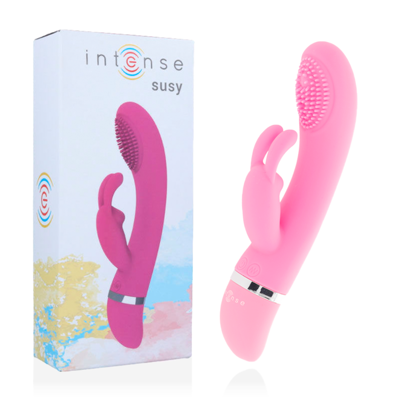 INTENSE - VIBRATEUR OSCILLANT SUSY SILICONE LAPIN ROSE – Image 3