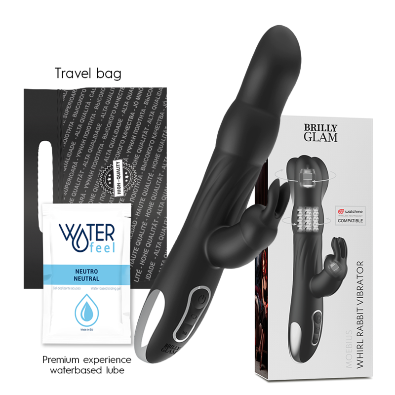 BRILLY GLAM - MOEBIUS VIBROMASSEUR RABBIT ET ROTATIF + TÉLÉCOMMANDE WATCHME – Image 4