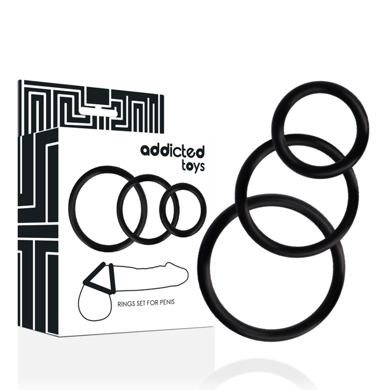 ADDICTED TOYS - SET ANILLOS PENE NEGRO - Imagen 3