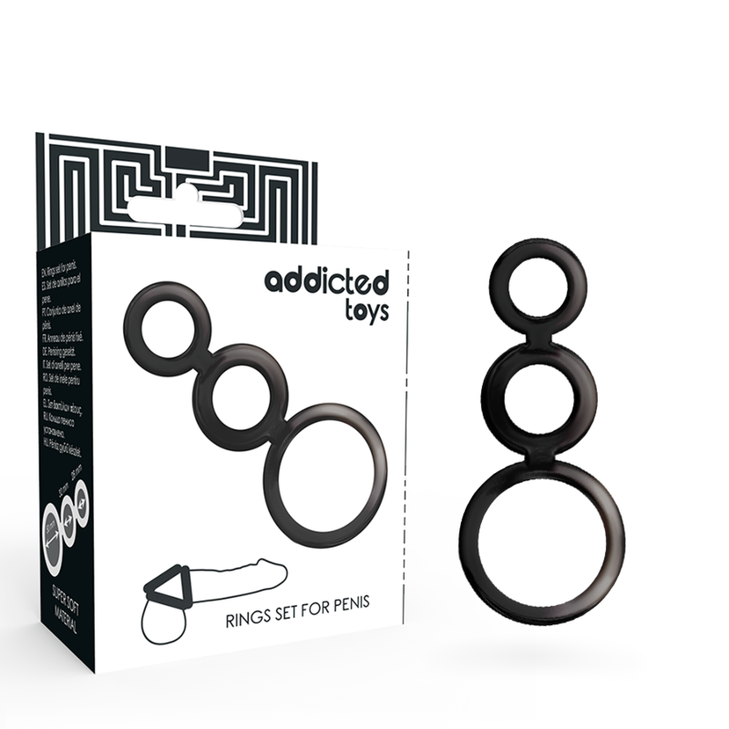 ADDICTED TOYS - ENSEMBLE DANNEAU POUR PÉNIS - FUMÉ – Image 5