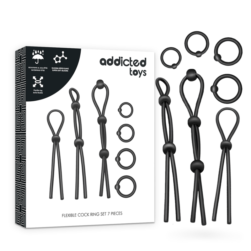 ADDICTED TOYS - KIT DE 7 ANILLAS SILICONA FLEXIBLE - Imagen 8