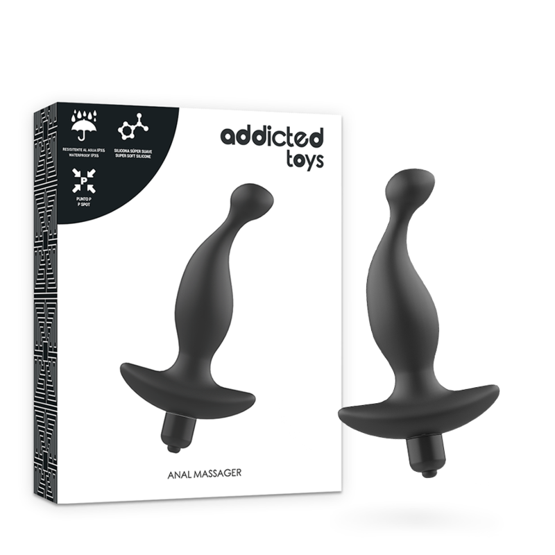 ADDICTED TOYS - MASAJEADOR ANAL CON VIBRACIÓN NEGRO MODELO 1 - Imagen 5