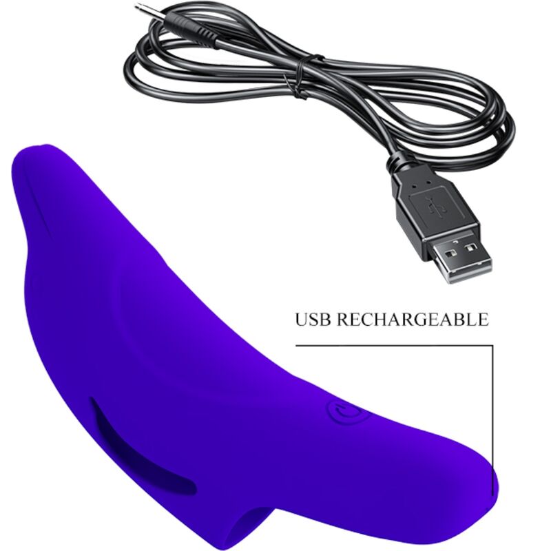 PRETTY LOVE - PUISSANT STIMULATEUR DE DOIGTS BLEU FONCÉ DELPHINI – Image 9
