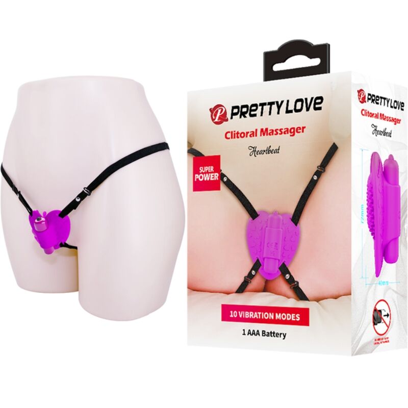 PRETTY LOVE - HEARTBEAT CLITORIS MASSAGER 10 VIBRATIONSMODI LILA – Bild 2