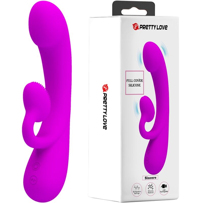 PRETTY LOVE - VIBRATEUR ET SUCCION CLITORISÉ EN SILICONE SINCÈRE VIOLET – Image 9