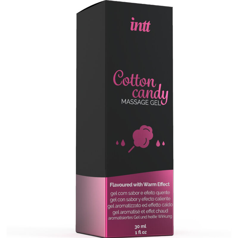INTT MASSAGE & ORAL SEX - GEL DE MASSAGE SAVEUR COTTON BABE À PAPA ET EFFET CHAUFFANT – Image 2