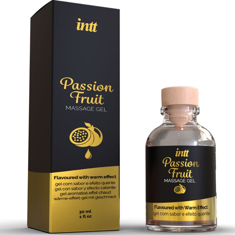 INTT MASSAGE & ORAL SEX - GEL DA MASSAGGIO AL GUSTO DI FRUTTO DELLA PASSIONE CON EFFETTO CALORE - immagine 3