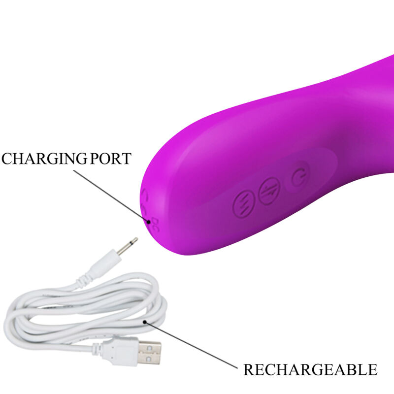PRETTY LOVE - REESE VIBRADOR CON ROTACIÓN MORADO - Imagen 6